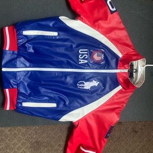 Vintage Leather Polo Jacket